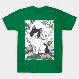 Enchanting Feline Duo T-Shirt